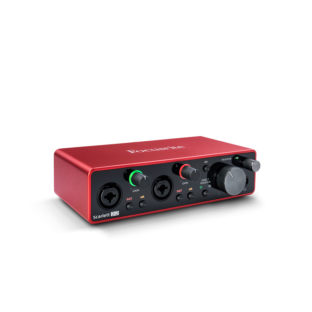Interfejs audio Scarlet 2i2 3rd Gen produkcji Focusrite to najlepiej sprzedający się interfejs audio na świecie. Co więcej, jest też najpopularniejszym interfejsem audio dla artystów niezależnie od gatunku muzycznego.