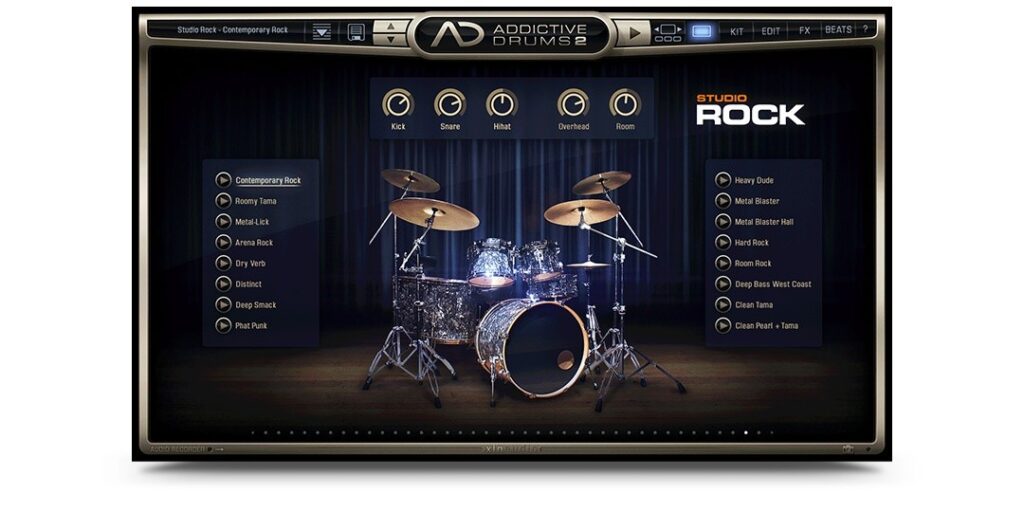 xln audio addictive drums 2 rock