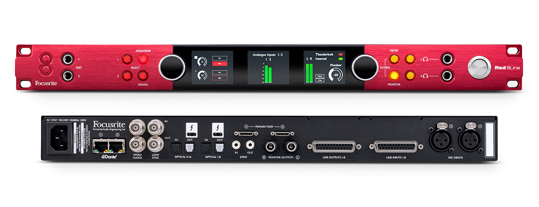 focusrite red 8line front and rear