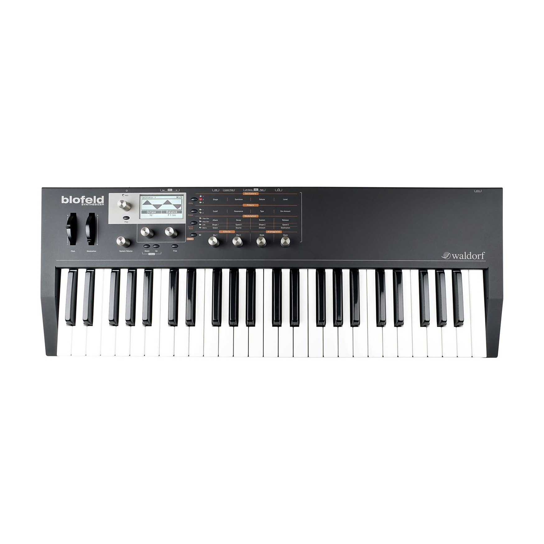 Waldorf Blofeld Keyboard Black top