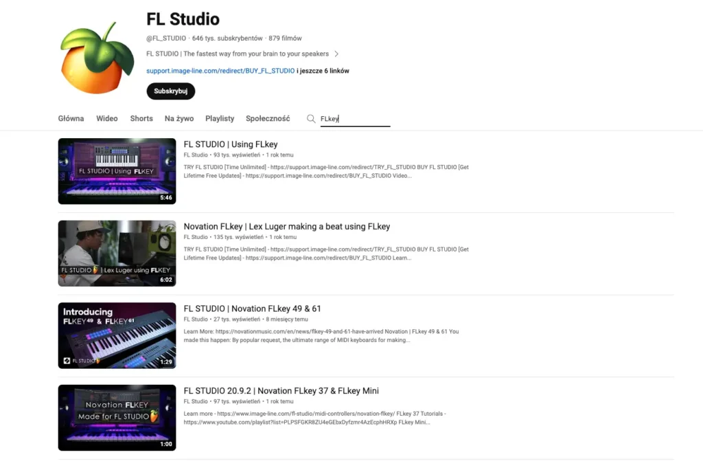 FL Studio FLkey Youtube
