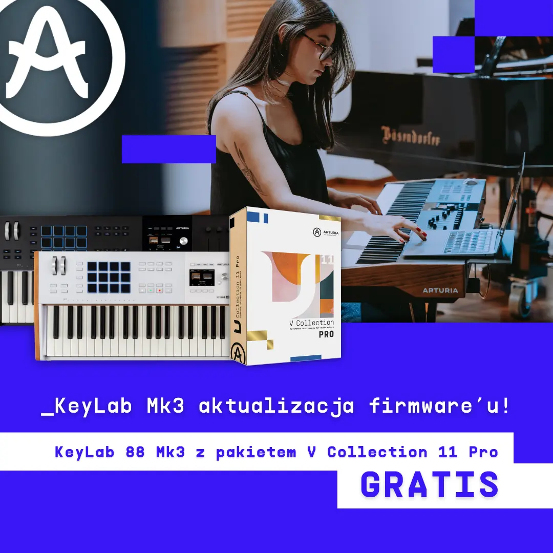 Arturia KeyLab Mk3 firmware update + V Collection 11 Pro gratis