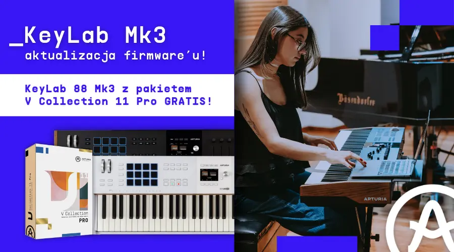 Arturia KeyLab Mk3 firmware update + V Collection 11 Pro gratis