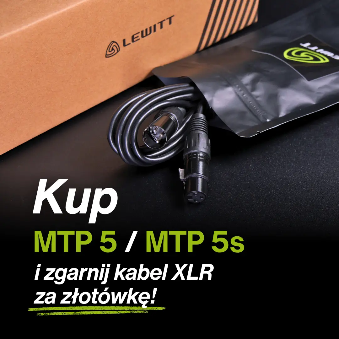 LEWITT - kup MTP 5 lub MTP 5s i zgarnij kabel XLR za złotówkę!