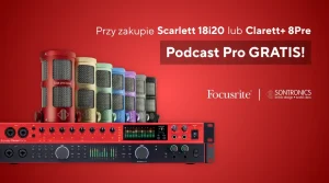 Focusrite Scarlett 18i20 i Clarett+ 8pre - Sontronics Podcast Pro gratis - 900x500